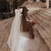 Veil Attached to Bow