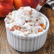 Maple Peach Streusel Sundae