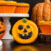 Candy Jack-O-Lantern Cupcake