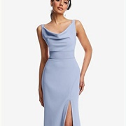 Bridesmaid Dress With Draped Neckline