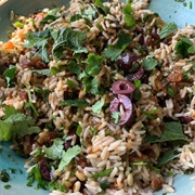 Red Onion and Kalamata Olive Rice