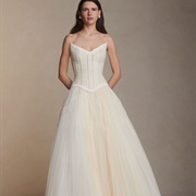 Basque Waist Wedding Dress