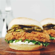 Fried Vegetable Patty Sandwich