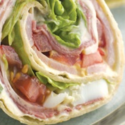 Marble Cheddar, Ham, and Tomato Wrap