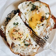 Fried Egg and Dill Open-Faced Sandwich