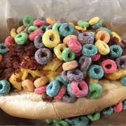 Froot Loops Hot Dog (Fruity Hoops Hot Dog)