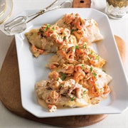 Redfish With Crawfish Cream Sauce