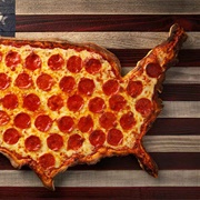 USA-Shaped Pizza