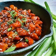 Thai Chili Chicken and Honey Mustard Pork With Fries