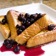 French Toast With Blueberry Syrup