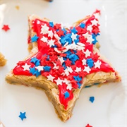 Peanut Butter Star Sprinkle Cookie