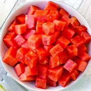 Diced Watermelons