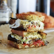 Balsamic Vegetable and Asiago Sandwich