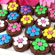 Chocolate Candy Flower Cookie