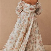 All-Over Floral Wedding Dress