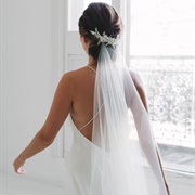 Veil Attached to Back of Head