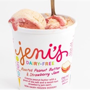 Jeni&#39;s Dairy-Free Roasted Peanut Butter &amp; Strawberry Jam Frozen Dessert