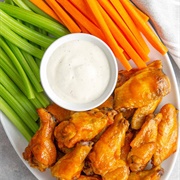 Buffalo Wings and Medium Wings With Carrots (Flying Buffalo)