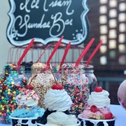 Ice Cream Sundae Bar at Reception