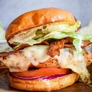 Fried Chicken Kaiser Onion Roll Sandwich