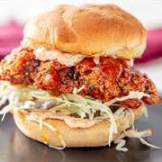 Kimchi Fried Chicken Sandwich