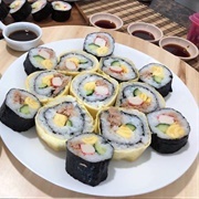 Egg and Tuna Maki With General Tso Sauce