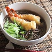 Soba Noodles in Hot Soup With Tempura