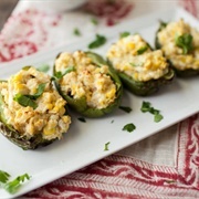 Cheesy Corn and Rice Stuffed Pepper