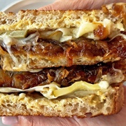 Onion, Cheese, and Awesome Sauce Sandwich