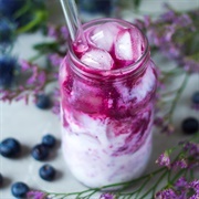 Blueberry Coconut Iced Latte