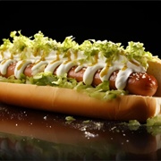 Wasabi Mayonnaise Hot Dog