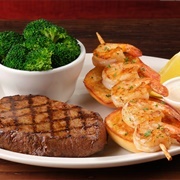 Sirloin and Grilled Shrimp