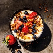 Greek Yogurt With Mixed Berries Parfait