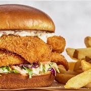 Crunch-Fried Flounder Sandwich