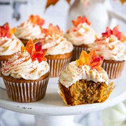 Autumn Leaf Sprinkle Cupcake