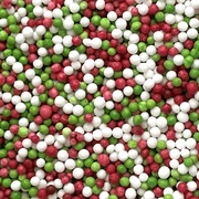 Red, White, and Green Circular Sprinkles