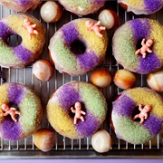 Chocolate King Cake Donut