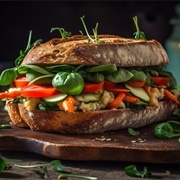 Peri Peri Vegetable and Pickle Sandwich