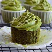 Matcha Drizzle Cupcake