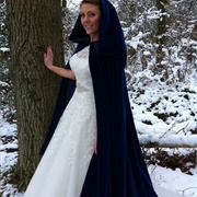 Velvet Cloak With Wedding Dress