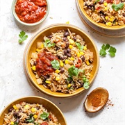 Tomato Salsa Rice and Adzuki Beans