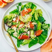 Grapefruit, Mint, and Burrata Salad With Pistachio Oil