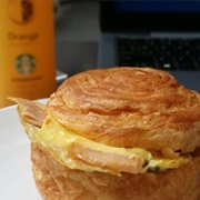 Croissant Bun With Chicken, Egg and Cheese