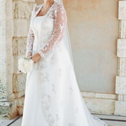 Wedding Dress With Long Lace Jacket