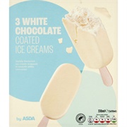 White Chocolate Coated Ice Cream Lollies