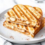 Fried Peanut Butter and Banana Panini