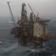 Oil Rig in a Storm