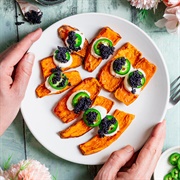 Caviar Sweet Potato Wedges