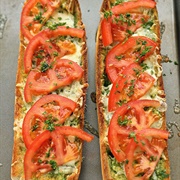 Tomato, Red Onion, and Sweet Chili Sauce Open-Faced Sandwich