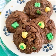 Chocolate Lucky Charms Cookie